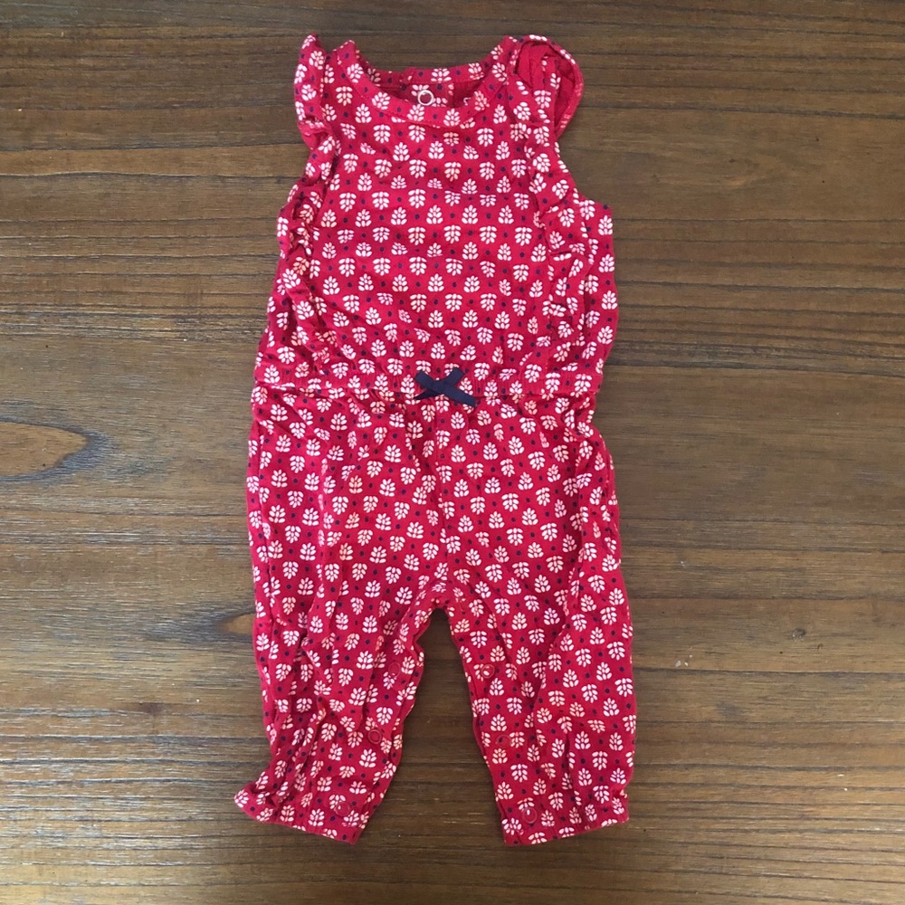 NWOT 3 month, red, Carter’s jumpsuit
